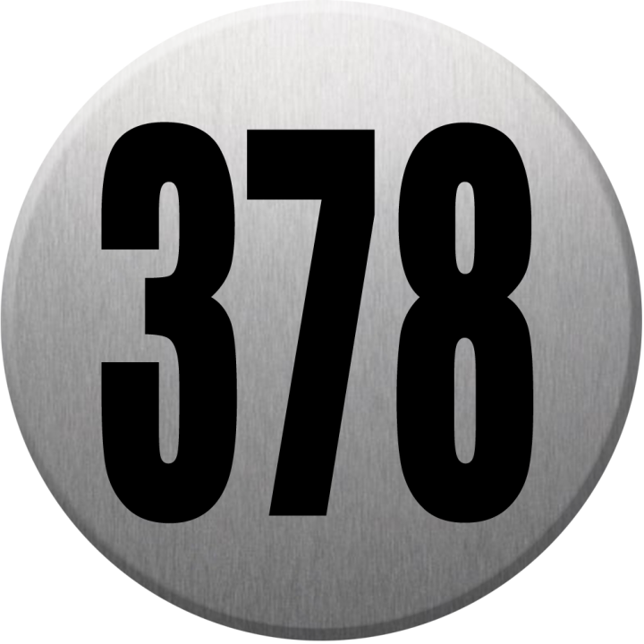 numéroderue378 - gris brossé 10x10cm - Sticker/autocollant