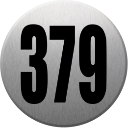 numéroderue379 - gris brossé 10x10cm - Sticker/autocollant