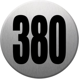 numéroderue380 - gris brossé 10x10cm - Sticker/autocollant
