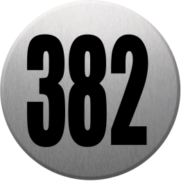 numéroderue382 - gris brossé 10x10cm - Sticker/autocollant