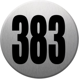 numéroderue383 - gris brossé 10x10cm - Sticker/autocollant