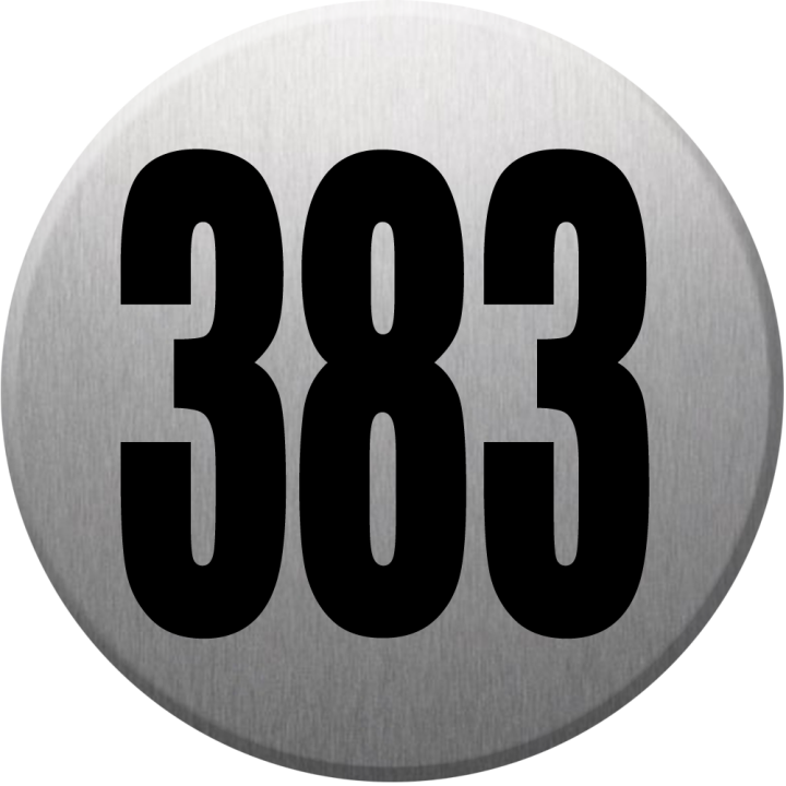 numéroderue383 - gris brossé 10x10cm - Sticker/autocollant