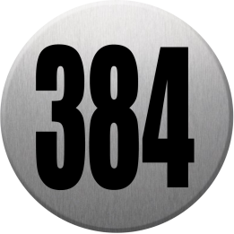 numéroderue384 - gris brossé 10x10cm - Sticker/autocollant