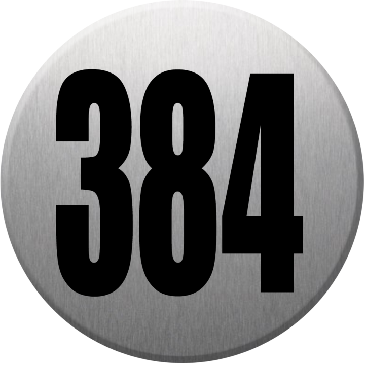 numéroderue384 - gris brossé 10x10cm - Sticker/autocollant