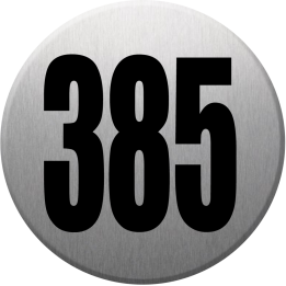 numéroderue385 - gris brossé 10x10cm - Sticker/autocollant