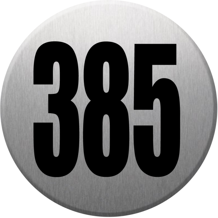 numéroderue385 - gris brossé 10x10cm - Sticker/autocollant