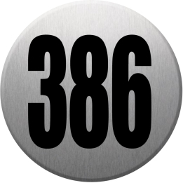 numéroderue386 - gris brossé 10x10cm - Sticker/autocollant