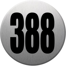 numéroderue388 - gris brossé 10x10cm - Sticker/autocollant