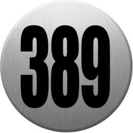 numéroderue389 - gris brossé 10x10cm - Sticker/autocollant