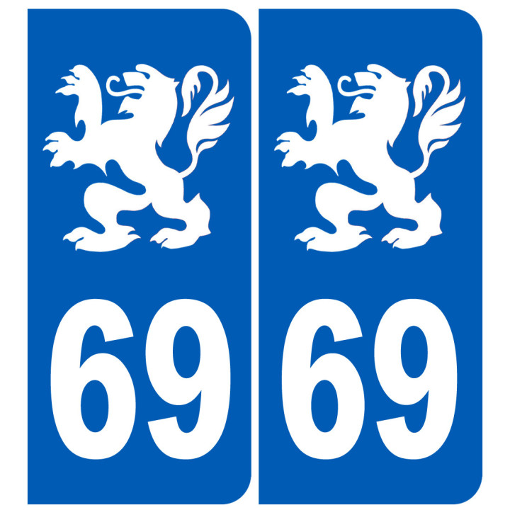 immatriculation 69 Lyon - Sticker/autocollant