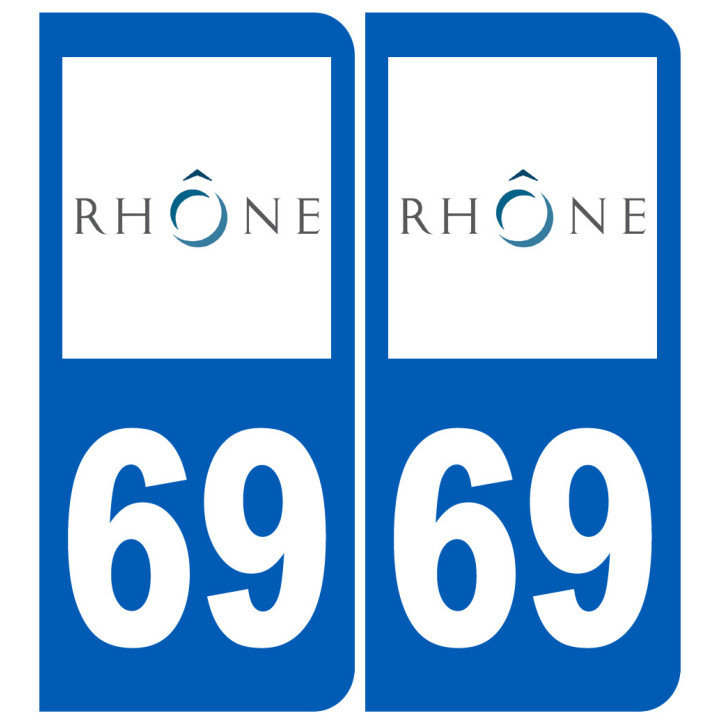 immatriculation 69 (Rhône) - Sticker/autocollant
