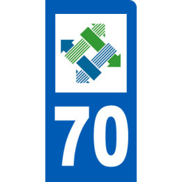 immatriculation motard 70 Haute-Saône - Sticker/autocollant