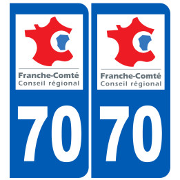 immatriculation 70 région - Sticker/autocollant