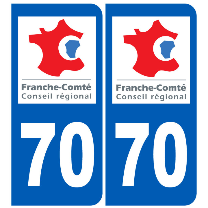 immatriculation 70 région - Sticker/autocollant