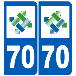 immatriculation 70 (Haute-Saône) - Sticker/autocollant