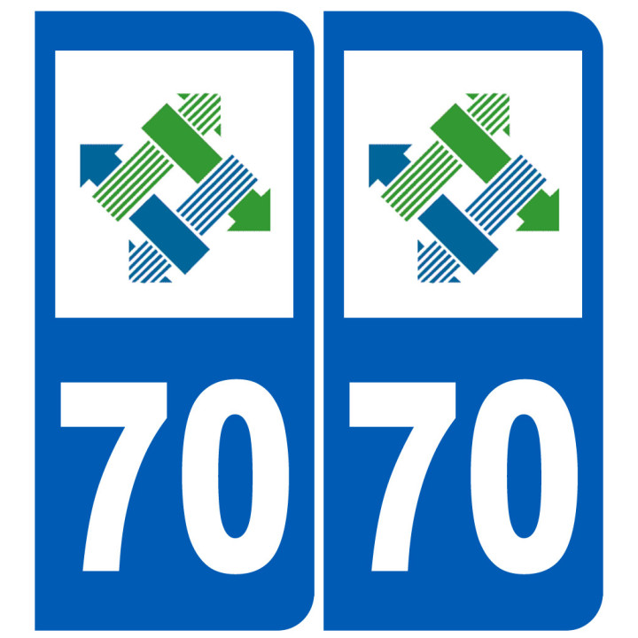 immatriculation 70 (Haute-Saône) - Sticker/autocollant