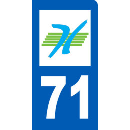 immatriculation motard 71 Saône-et-Loire - Sticker/autocollant