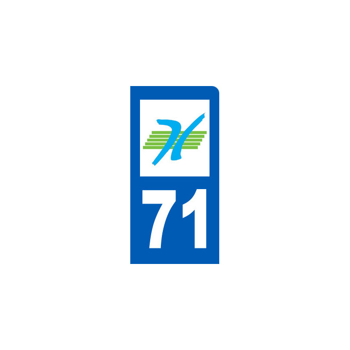immatriculation motard 71 Saône-et-Loire - Sticker/autocollant