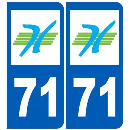 immatriculation 71 (Saône-et-Loire) - Sticker/autocollant