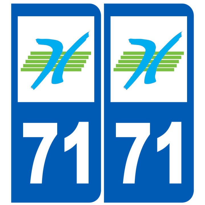 immatriculation 71 (Saône-et-Loire) - Sticker/autocollant