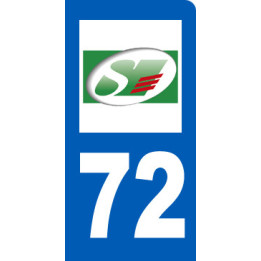 immatriculation motard 72 la Sarthe - Sticker/autocollant