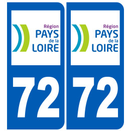 immatriculation 72 région - Sticker/autocollant