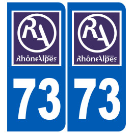 immatriculation 73 région - Sticker/autocollant