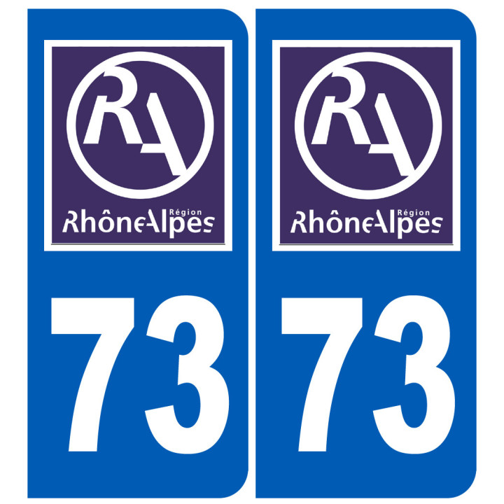 immatriculation 73 région - Sticker/autocollant