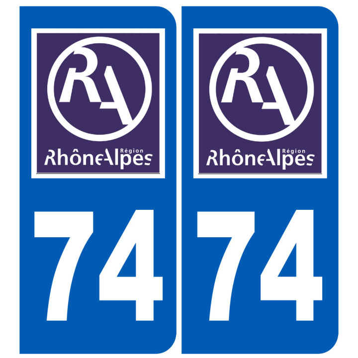 immatriculation 74 région - Sticker/autocollant