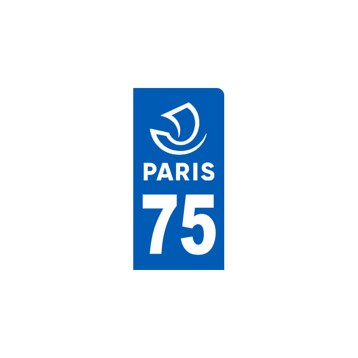 immatriculation 75 motard Paris - Sticker/autocollant
