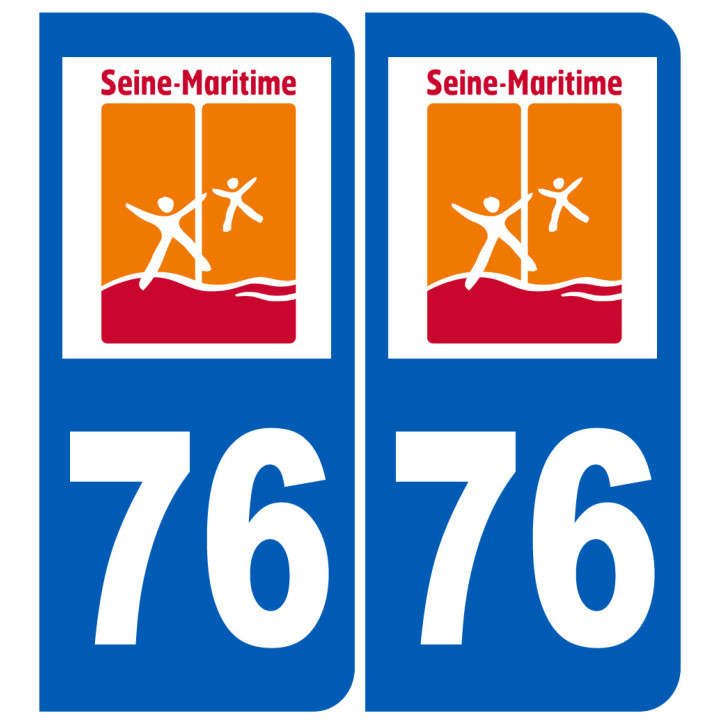 immatriculation 76 (Seine-Maritime) - Sticker/autocollant
