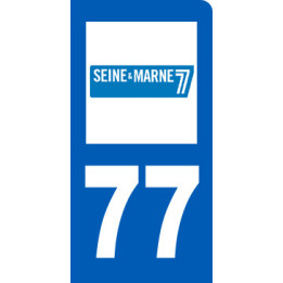 immatriculation motard 77 Seine-et-Marne - Sticker/autocollant