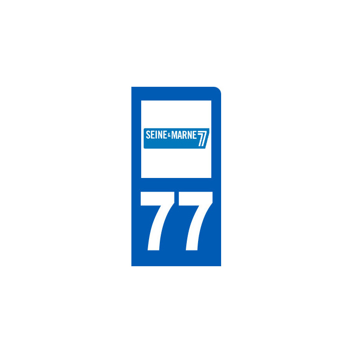 immatriculation motard 77 Seine-et-Marne - Sticker/autocollant