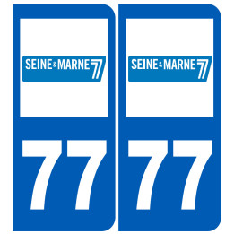 immatriculation 77 (Seine-et-Marne) - Sticker/autocollant