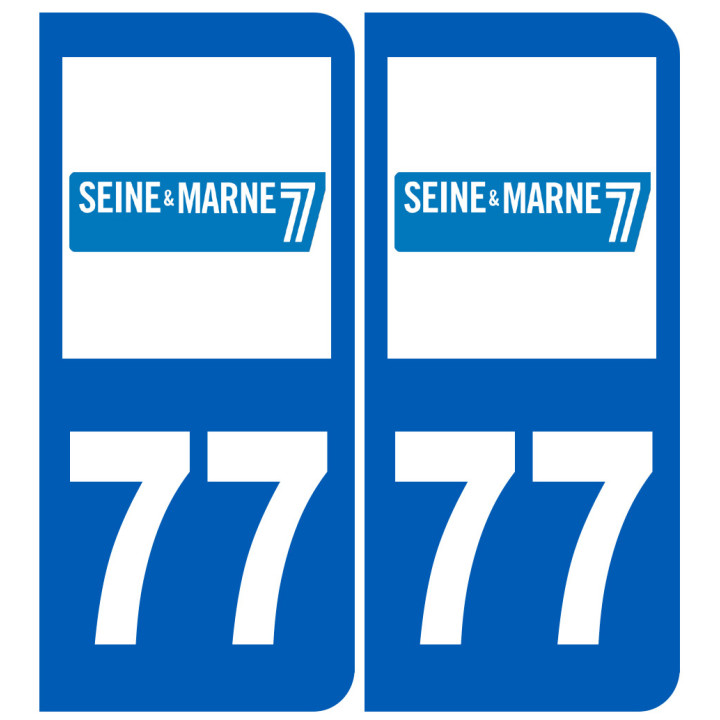 immatriculation 77 (Seine-et-Marne) - Sticker/autocollant