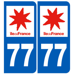 immatriculation 77 (région) - Sticker/autocollant