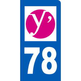 immatriculation motard 78 Yvelines - Sticker/autocollant