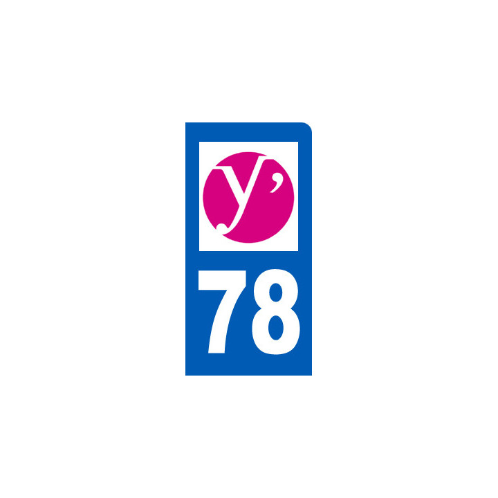 immatriculation motard 78 Yvelines - Sticker/autocollant