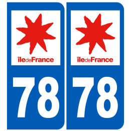 immatriculation 78 (région) - Sticker/autocollant
