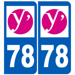 immatriculation 78 (Yvelines) - Sticker/autocollant