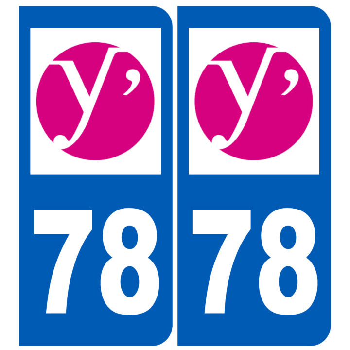 immatriculation 78 (Yvelines) - Sticker/autocollant