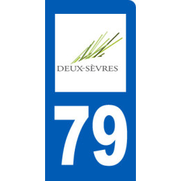 immatriculation motard 79 Deux-Sèvres - Sticker/autocollant