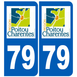 immatriculation 79 (région) - Sticker/autocollant