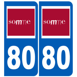 immatriculation 80 (Somme) - Sticker/autocollant
