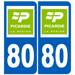 immatriculation 80 Picardie (région) - Sticker/autocollant