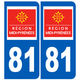 immatriculation 81 (région) - Sticker/autocollant