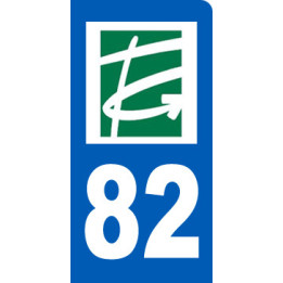 immatriculation motard 82 Tarn-et-Garonne - Sticker/autocollant