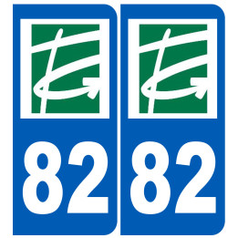 immatriculation 82 (Tarn-et-Garonne) - Sticker/autocollant