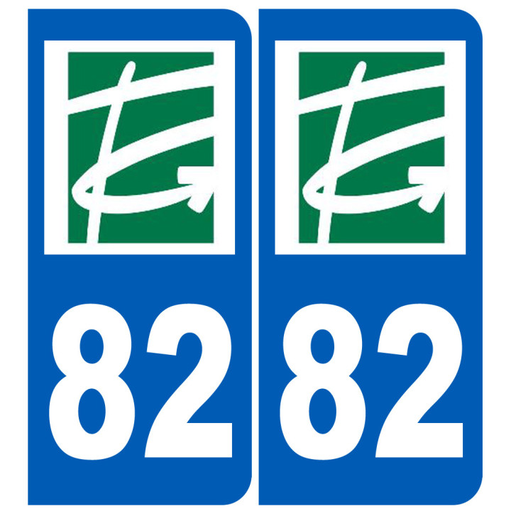 immatriculation 82 (Tarn-et-Garonne) - Sticker/autocollant