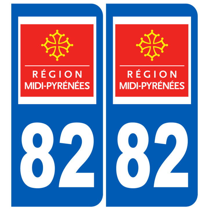 immatriculation 82 (région) - Sticker/autocollant